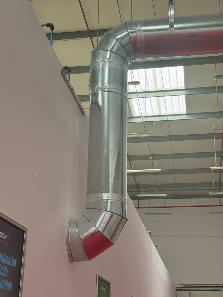 AC and ductwork installation indoors